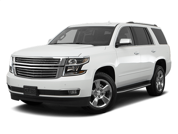 White SUV with chrome grille and tinted windows on a white background.